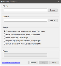 PDFs unter Windows komprimieren - Free PDF Compressor