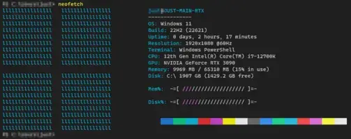 Neofetch - System Information in hübsch 